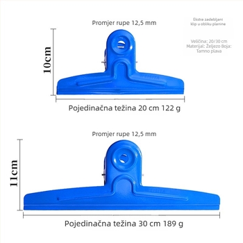 Willita Veliki metalni klip u obliku planine, 20-30 cm, za dokumente i datoteke, uredska upotreba, snažan klip