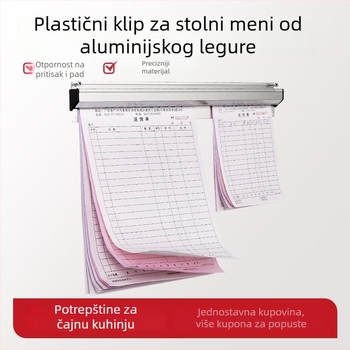 Agig Zidni klip za menije i račune od nehrđajućeg čelika