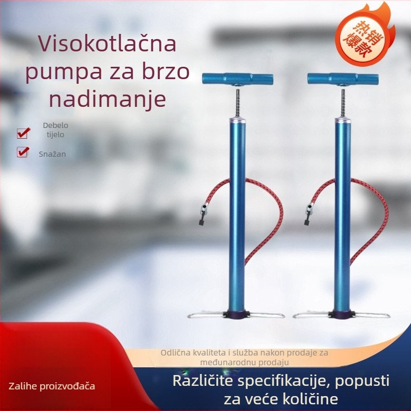 Sepas ručna pumpa za bicikl – 0,8 MPa visokotlačna, s zračnom iglom, 3-u-1 za košarku, automobil i bicikl, prilagodljiva