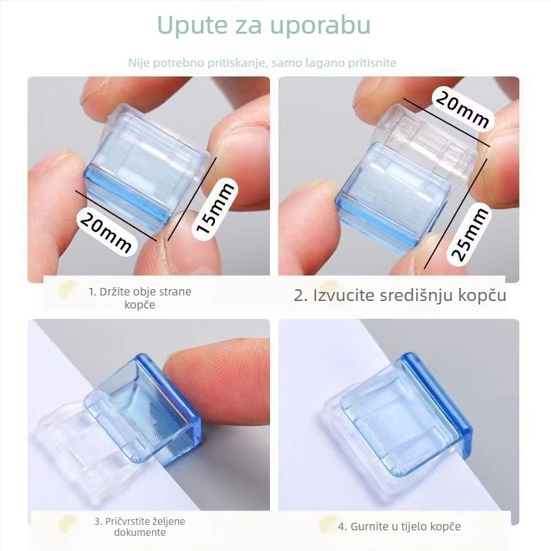 Drugi plastični kutni klip za ured