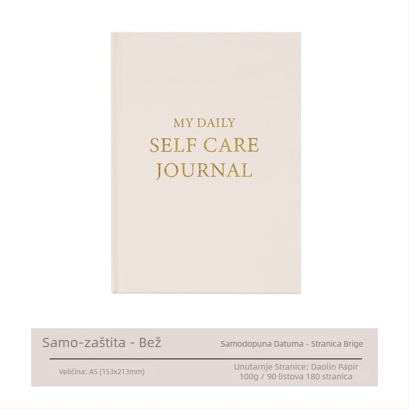 Fifun Dnevnik zahvalnosti — spajanje ljepilom, Dowling papir 100 g, 90 stranica, model Gratitude diary