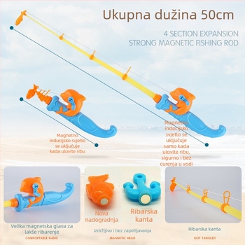 Set igračaka za ribolov s magnetskom indukcijom, edukativan za uzrast 4–6 godina, poboljšava koordinaciju ruka-oko i interakciju roditelj-dijete — Double Shell