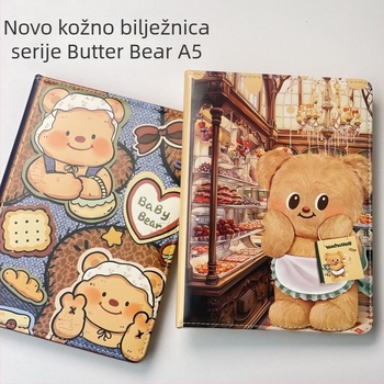 Bilježnica Island Peach s imitacijom kože, bežično povezivanje, papir 100 g/m²