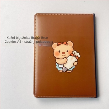 Bilježnica Island Peach s imitacijom kože, bežično povezivanje, papir 100 g/m²