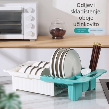 Shihui plastični odvodič za sudove, proširivač, kuhinjski organizator za čaše i tanjure, moderan stil, 2022