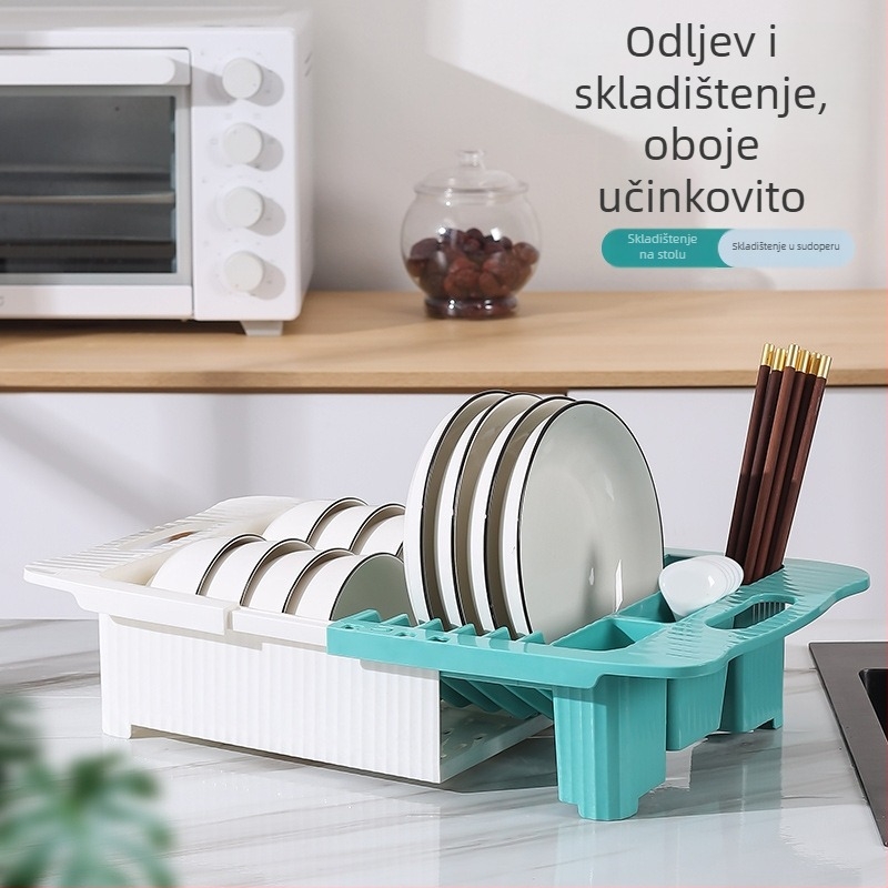 Shihui plastični odvodič za sudove, proširivač, kuhinjski organizator za čaše i tanjure, moderan stil, 2022