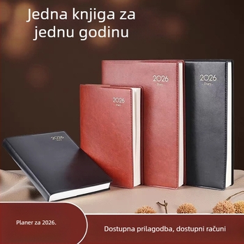 Bilježnica s šivanjem; Dowling papir; 80 g/m2; 200–300 stranica; japanski/korejski stil; planer za 2026.
