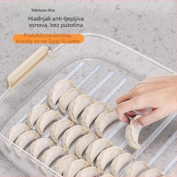Kutija za pohranu dumplinga (višeslojni dizajn; novi kineski stil; PP materijal; prenosna; očuvanje svježine)