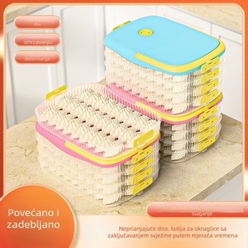 Zatvoren pladanj za knedle s zaštitom od mirisa, za zamrzivač i hladnjak, plastični materijal za hranu