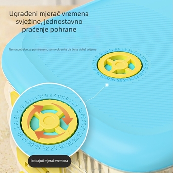 Zatvoren pladanj za knedle s zaštitom od mirisa, za zamrzivač i hladnjak, plastični materijal za hranu