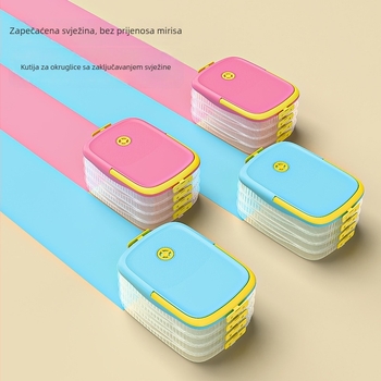 Zatvoren pladanj za knedle s zaštitom od mirisa, za zamrzivač i hladnjak, plastični materijal za hranu