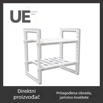 Nehrđajući čelični pomični organizator ispod sudopera — za četkice za zube i kozmetiku, prilagodljiv, pogodan za kupaonicu i kuhinju