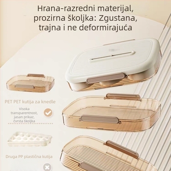 Kutija za knedle – kuhinjsko skladištenje, plastika, ekološki prihvatljiva, prilagodljiva