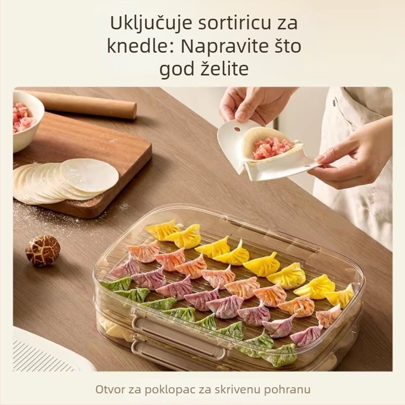 Kutija za knedle – kuhinjsko skladištenje, plastika, ekološki prihvatljiva, prilagodljiva