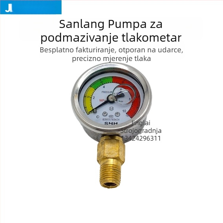 Dijafragmatski tlakmjer, model 0-10MPA; raspon 0-10 MPa; priključci: 1/4, M10×1, 12×1.25