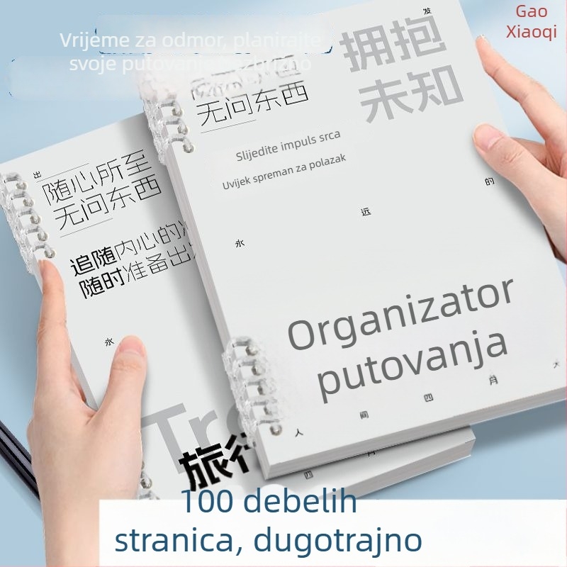 Putnički dnevnik i bilježnica itinerara, prijenosna i kompaktna