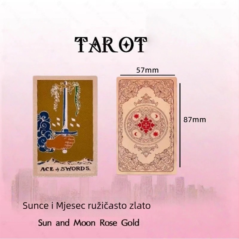 Tarot karte – plastične; marka Gold foil tarot cards; kartice za društvenu igru; pakiranje: šarena kutija