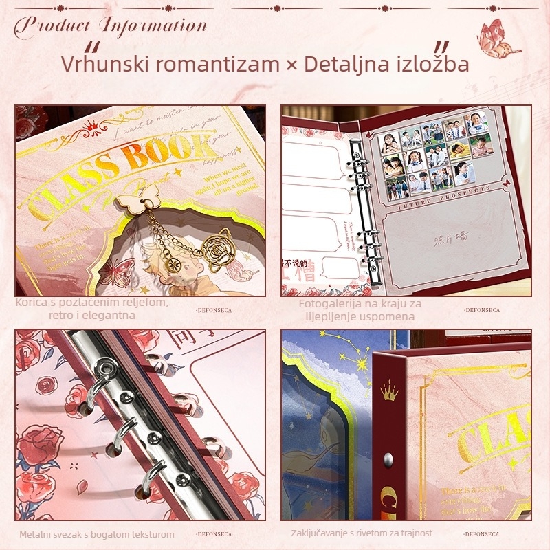 Kappa bear dnevnik s listovima za zabilješke učenika, završni album šestog razreda, DIY adresar i foto album, PVC omot