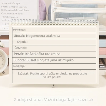 Bilježnica s tjednim planom i kalendarom, spiralno uvez, PP omot, Forest papir, 120 stranica
