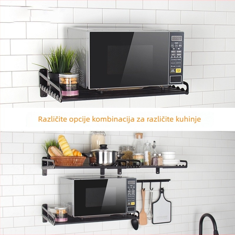 Zidni kuhinjski regač, avijacijski aluminij, jednoslojni, skalabilan, moderan minimalistički stil, nosivost 100