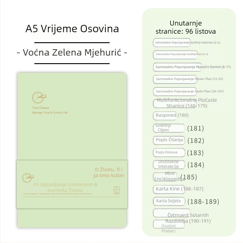 Kinbor bilježnica za poslovni ured s koricom od imitacijske kože i zlatnim otiskom, ljepilo povezivanje, Forest papir, poslovni ured stil