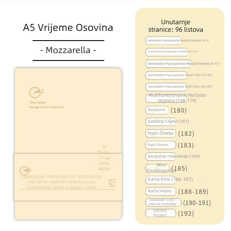 Kinbor bilježnica za poslovni ured s koricom od imitacijske kože i zlatnim otiskom, ljepilo povezivanje, Forest papir, poslovni ured stil