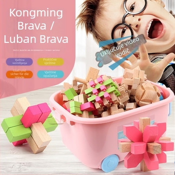 Kongming Lock Luban Ball set – Puzzle s devet puta povezanih prstena, Lerth, za djecu 4–6 godina