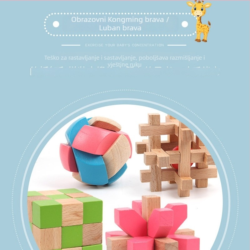 Kongming Lock Luban Ball set – Puzzle s devet puta povezanih prstena, Lerth, za djecu 4–6 godina