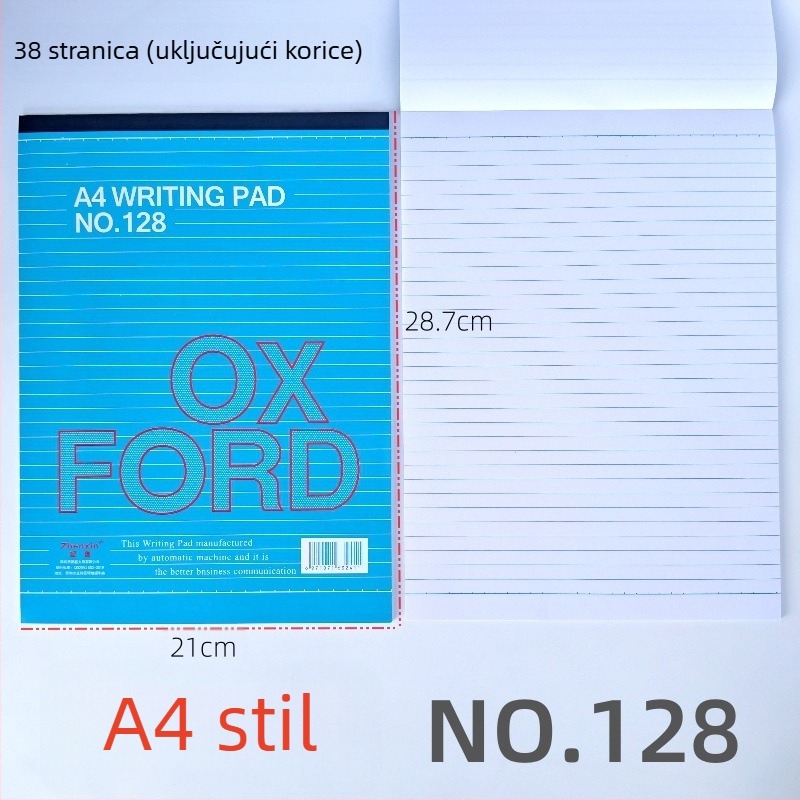 Zhenxin bilježnica s bežičnim uvezom, 36 stranica, papir 60 g/m², poslovni uredski stil