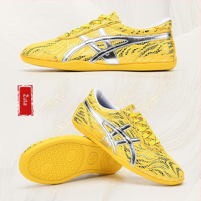 Wu Shu trening tenisice Unisex, gornji dio od mikrovlaknaste kože, potplata od telećeg tetiva, niski potpetica 1–3 cm, prozračne, lagane, protuklizne, unutarnje fitness tenisice