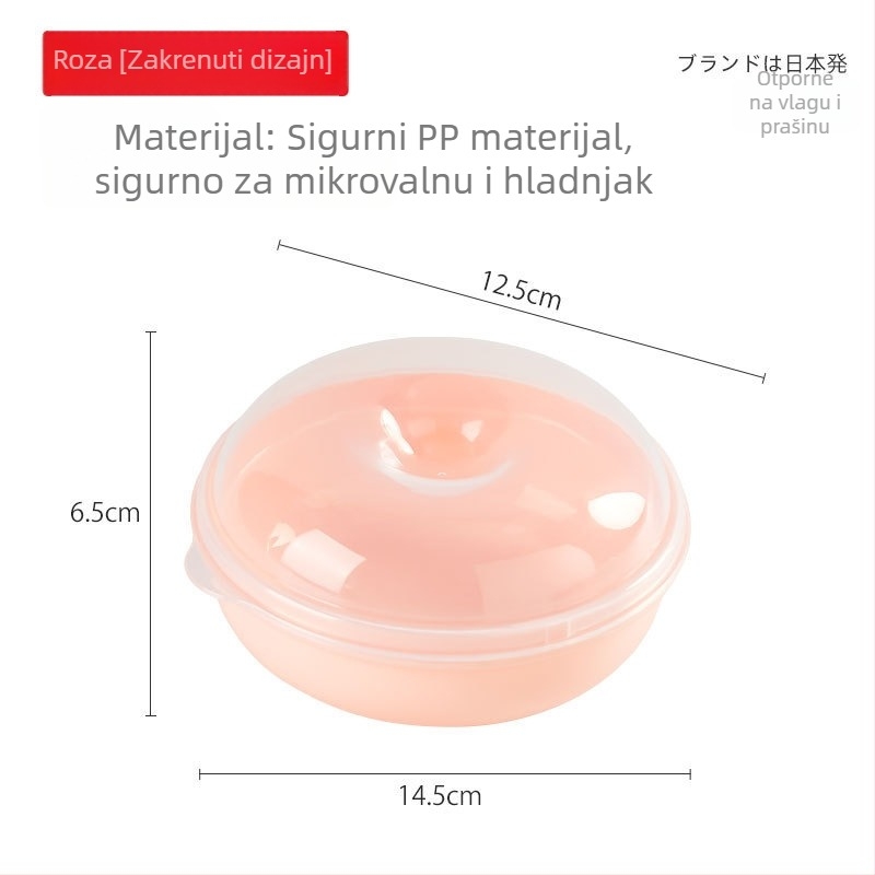 Vant okrugla plastična kutija za pohranu voća i kruha, pogodna za mikrovalnu pećnicu, kapacitet 301–500 ml