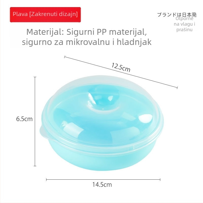 Vant okrugla plastična kutija za pohranu voća i kruha, pogodna za mikrovalnu pećnicu, kapacitet 301–500 ml
