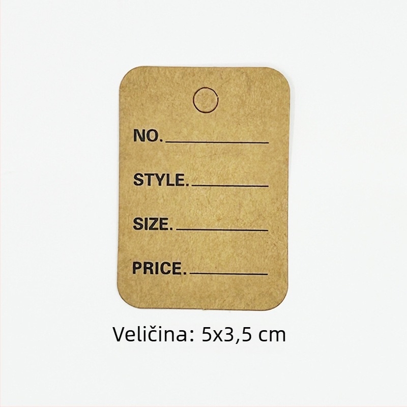 Prosperity etikete od kraft papira za odjeću s certifikatima za nakit i offset tiskanjem u boji