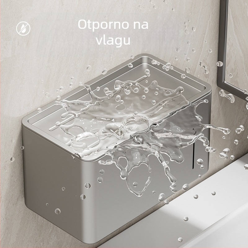 Kutija za papirne ubruse – karbonsko željezo, zidni držač za rolu papira, kupaonica, vodootporna i višenamjenska