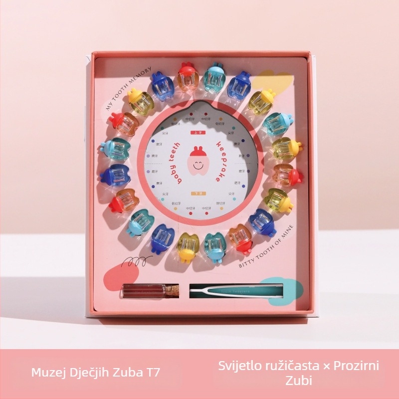 Kutija za uspomene dječjih mliječnih zuba – skladište mliječnih zuba i dječje kose, papirna konstrukcija