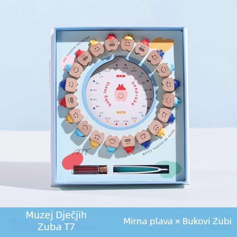 Kutija za uspomene dječjih mliječnih zuba – skladište mliječnih zuba i dječje kose, papirna konstrukcija