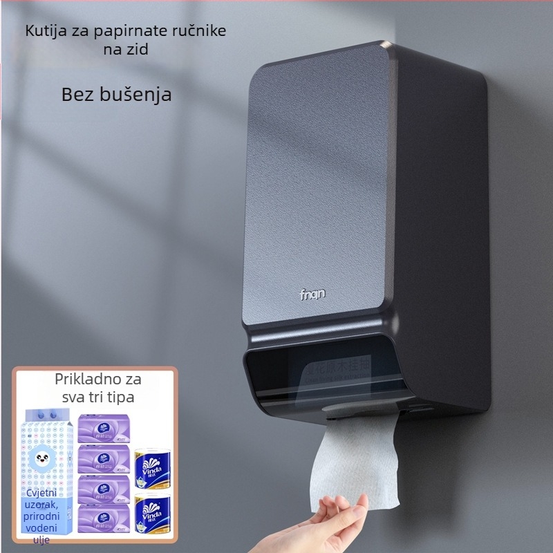 Zidna kutija za maramice, bez bušenja, plastična, model fq3008, paket 16 komada, višenamjenska, moderni minimalistički stil
