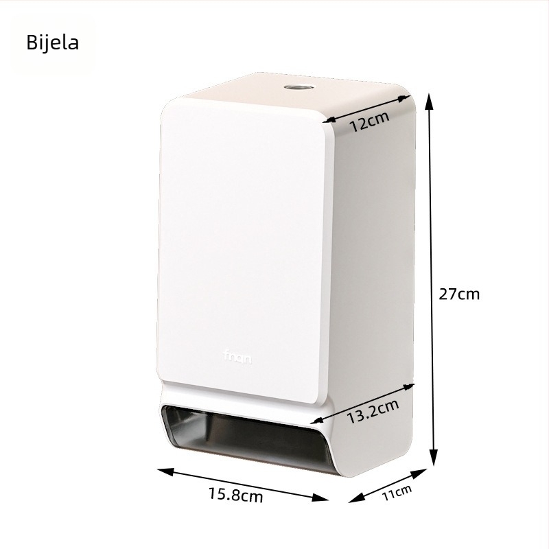 Zidna kutija za maramice, bez bušenja, plastična, model fq3008, paket 16 komada, višenamjenska, moderni minimalistički stil