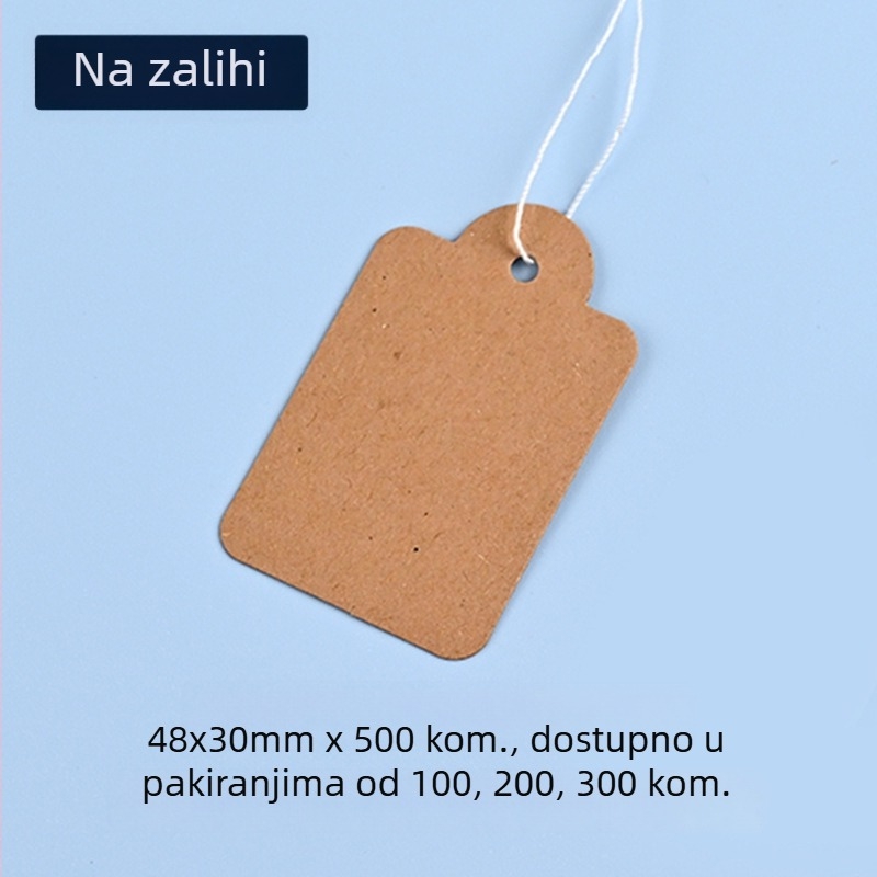 Kožne darovne etikete s užicom, prazne papirnate etikete za ručne napisane poruke