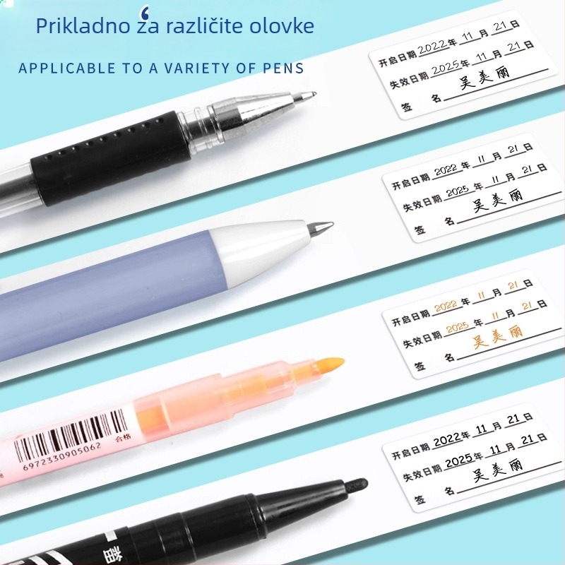 Bedome Etiketa datuma isteka – PVC samoljepljiva, ručno pisana etiketa