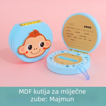 Kutija za mliječne zube za djecu — drvena kutija za pohranu zuba, uspomena na prve zube