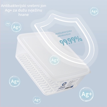 Antibakterijska kutija za skladištenje majčinog mlijeka i parnih peciva – prehrambena kvaliteta, održava svježinu, spremnik s drenazom, PP/PE