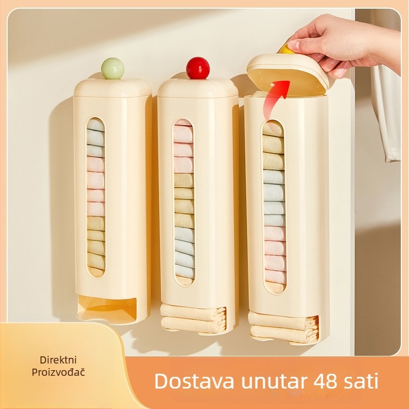 Zidni kutija za pohranu donjeg rublja, uklonjiva, bez bušenja, s poklopcem, od PP plastike