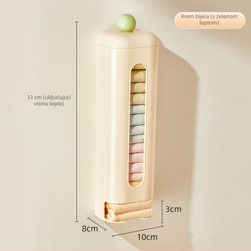 Zidni kutija za pohranu donjeg rublja, uklonjiva, bez bušenja, s poklopcem, od PP plastike