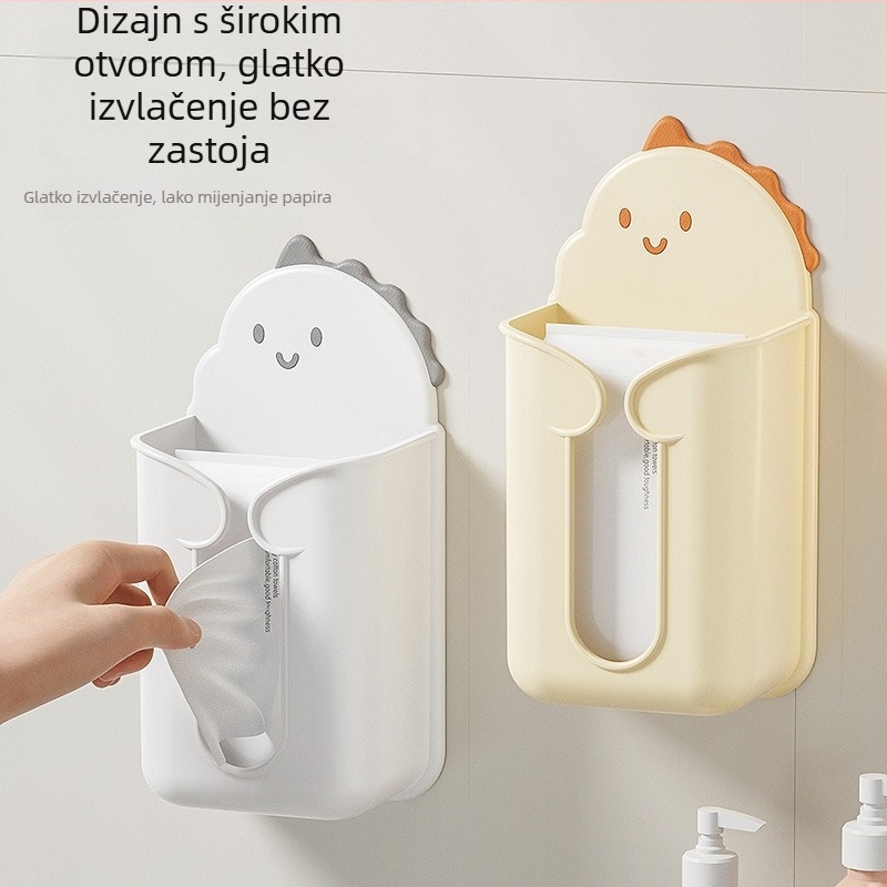 Zidna kutija za papirnate maramice, plastična, pogodna za odvojive papirne ubruse, za kupaonu i dnevni boravak, moderan jednostavan stil