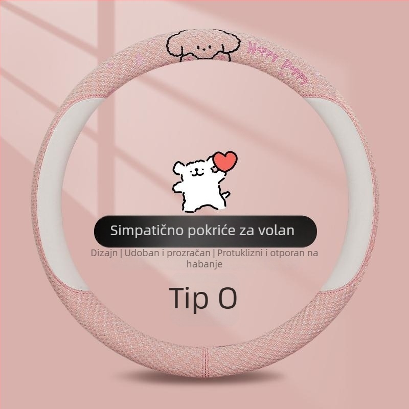 Kaiade Jastučići za sigurnosni pojas od pamuka i lana, s motivom crtani štene, udobnost u svim sezonama