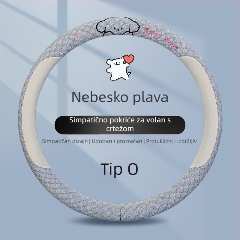 Kaiade Jastučići za sigurnosni pojas od pamuka i lana, s motivom crtani štene, udobnost u svim sezonama