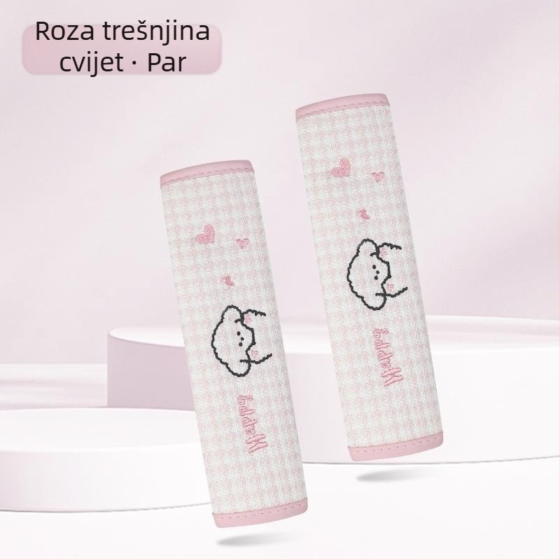 Kaiade Jastučići za sigurnosni pojas od pamuka i lana, s motivom crtani štene, udobnost u svim sezonama