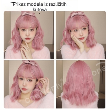 Perika LC210-1, oneNonly — svila kosa, kratka kovrčava frizura s Qi šiškama, japansko-korejski sladak cosplay stil