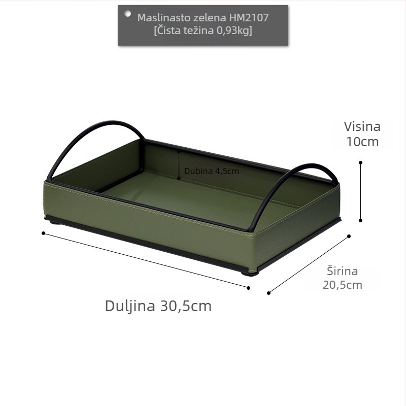 Kutija za pohranu na radnom stolu, željezna konstrukcija, HM2107, kapacitet 1 L, Rear Wood